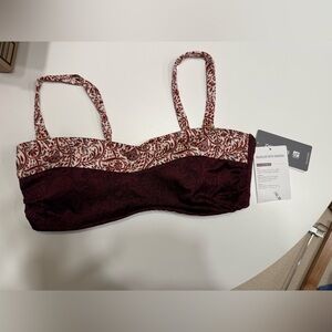 NWT Athleta Burnt Orange Performance Swim Top Medium